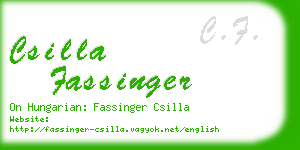 csilla fassinger business card